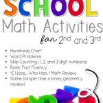 Back To School Math Activities For 2Nd And 3Rd Grade | Math