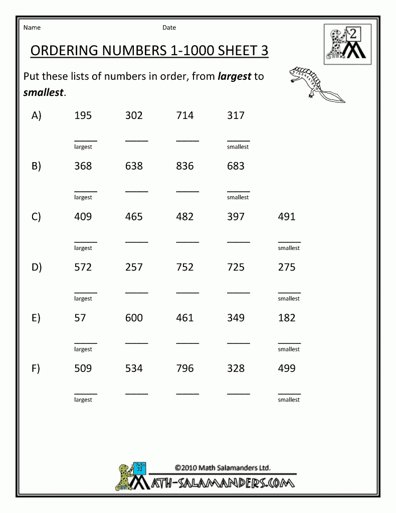 1 100 worksheet