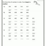 Basic Math Worksheets 2   Ordering Numbers To 1000
