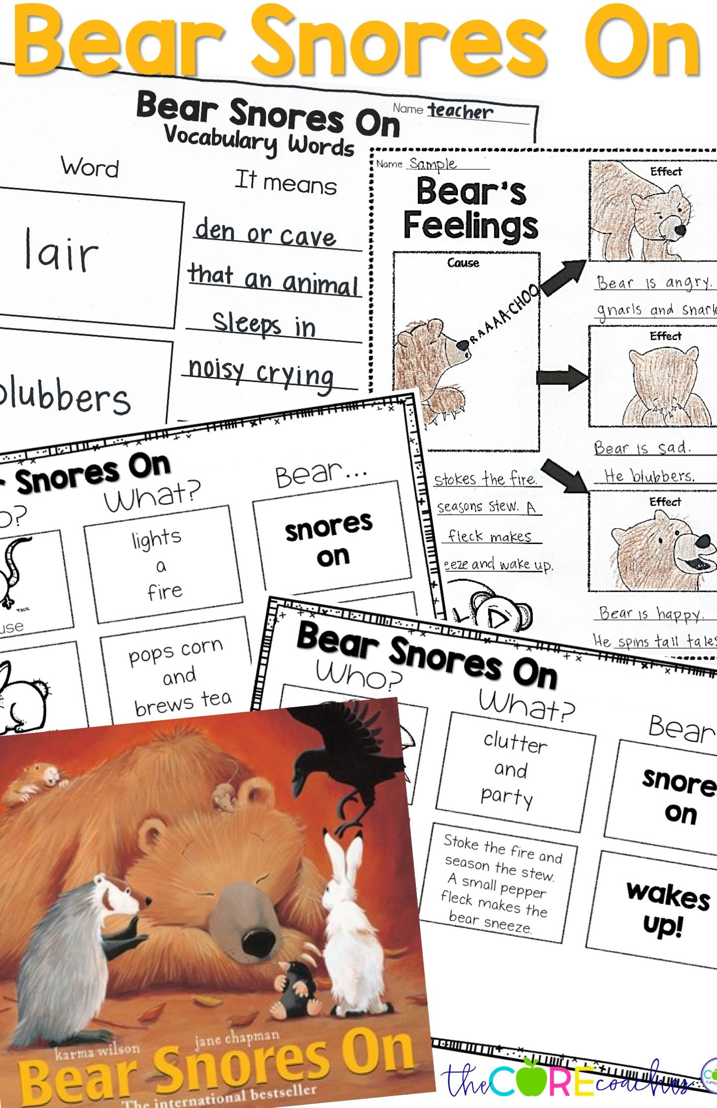 Bear Snores On | Kindergarten Writing Activities, Writing