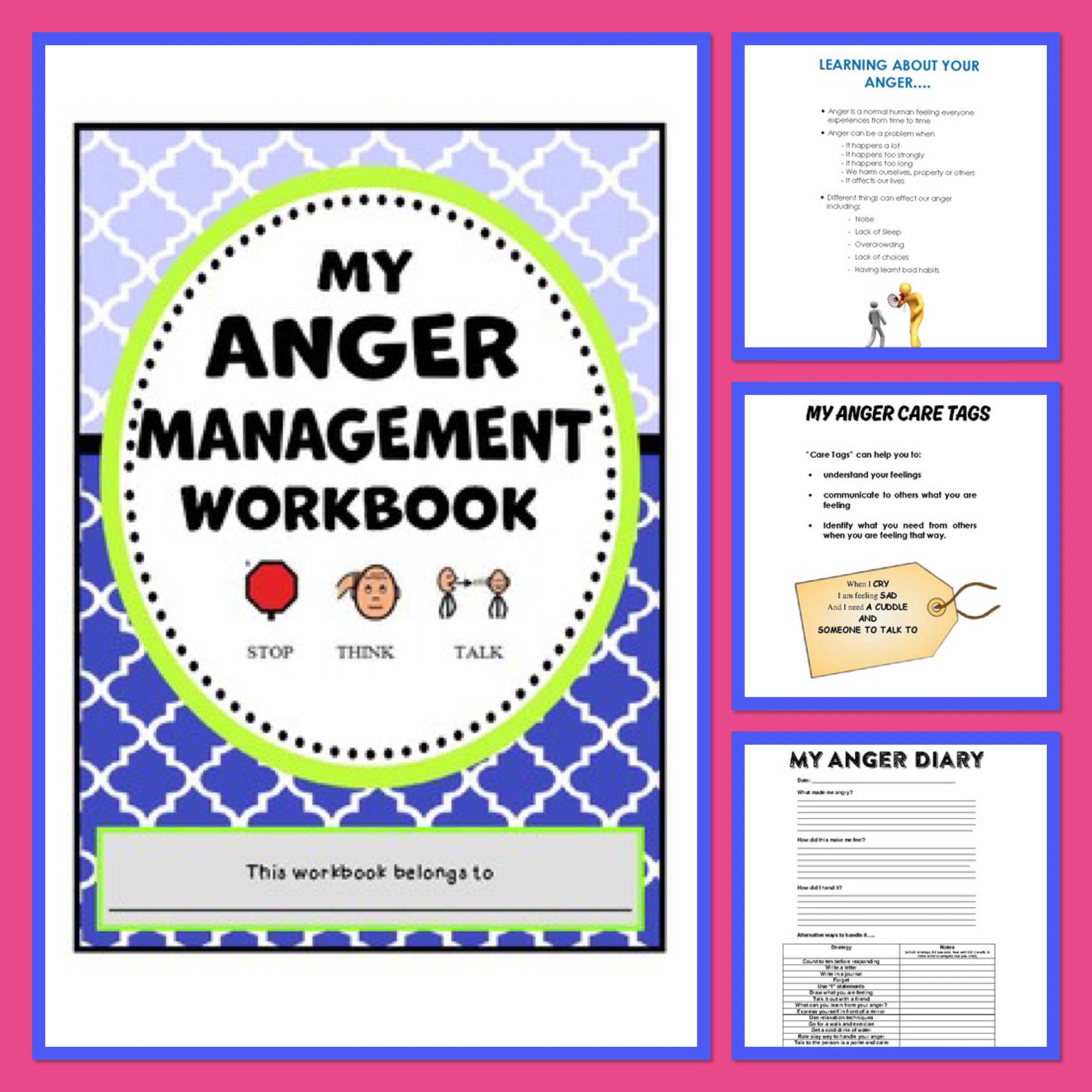 Behaviour Support: My Anger Managment Workbook - Lesson