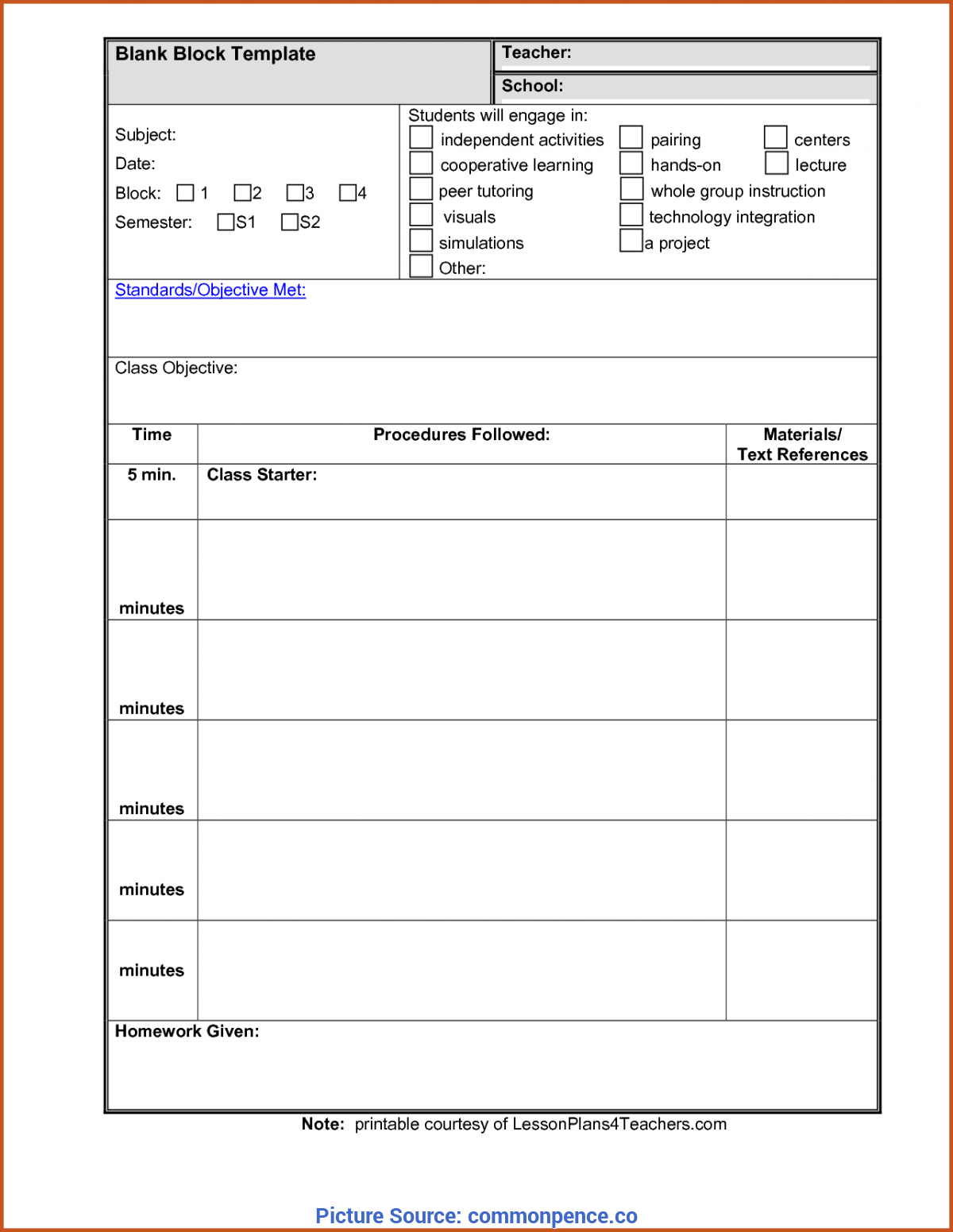 Best Lesson Plan Template - Akali