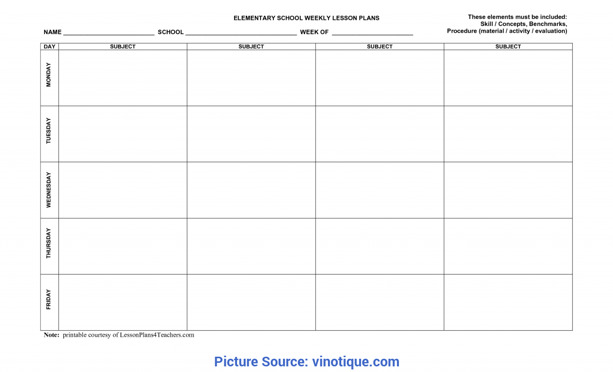 Best Lesson Plan Template Word Editable Best Photos Of