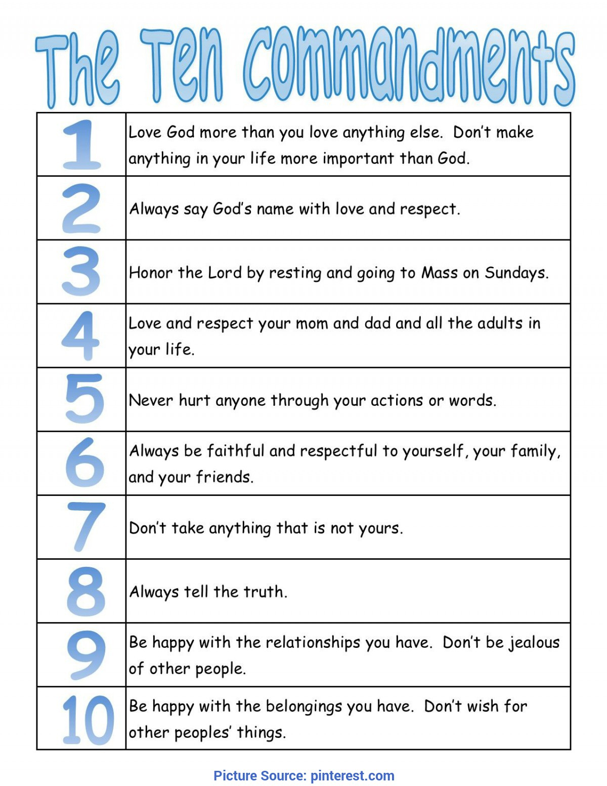 Best Preschool Lesson Plans For The 10 Commandments A True