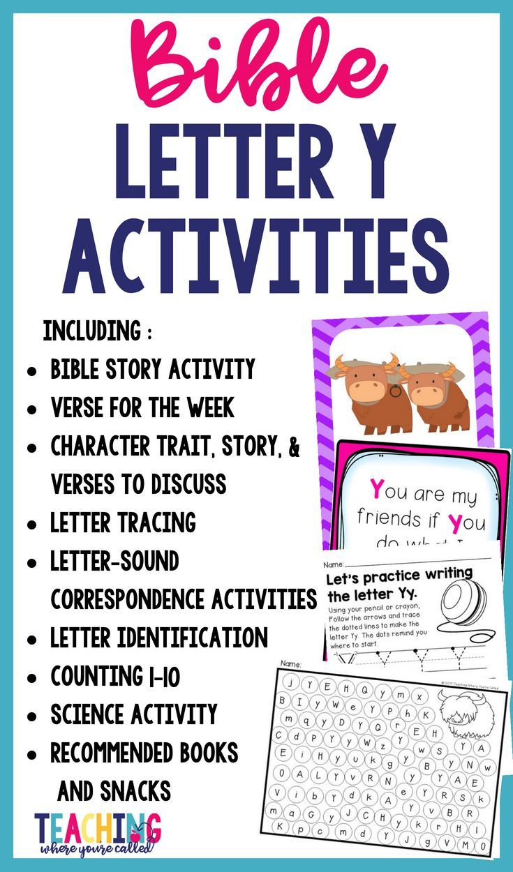 Bible Letter Of The Week: Letter Y | Lettering, Preschool