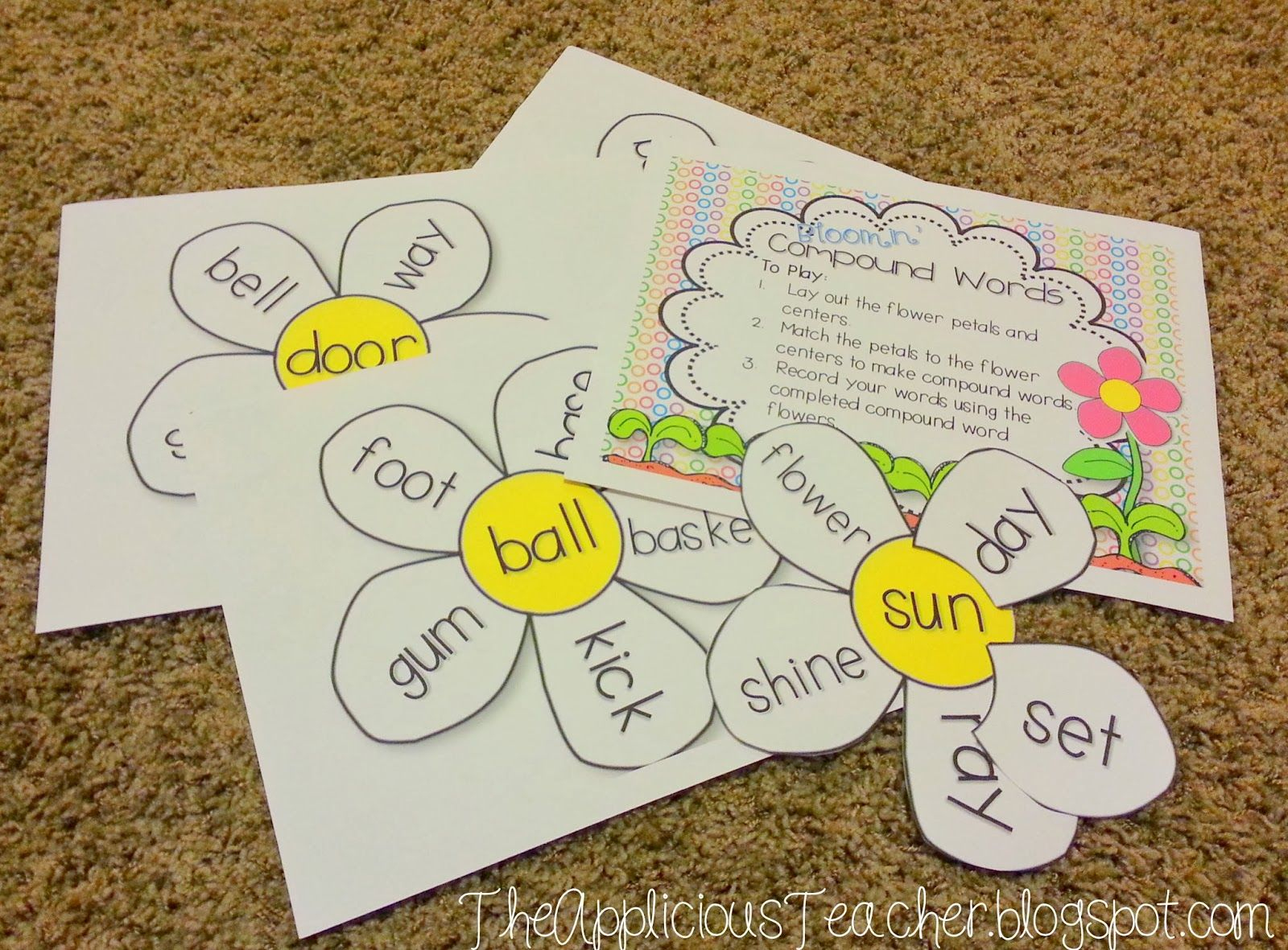 Bloomin&amp;#039; Compound Words Freebie (With Images) | Compound