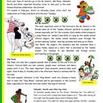 Brazilian Carnival – Text, Pictures, Comprehension, Links To