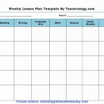 Briliant Free Weekly Lesson Plan Templates For Elementary