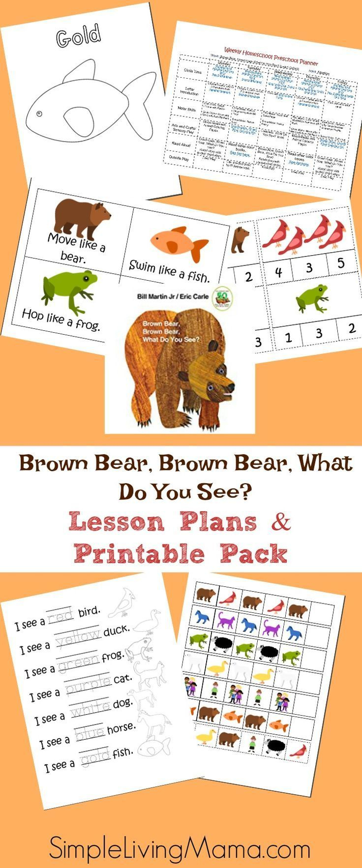 Brown Bear, Brown Bear What Do You See? Preschool Lesson Plans
