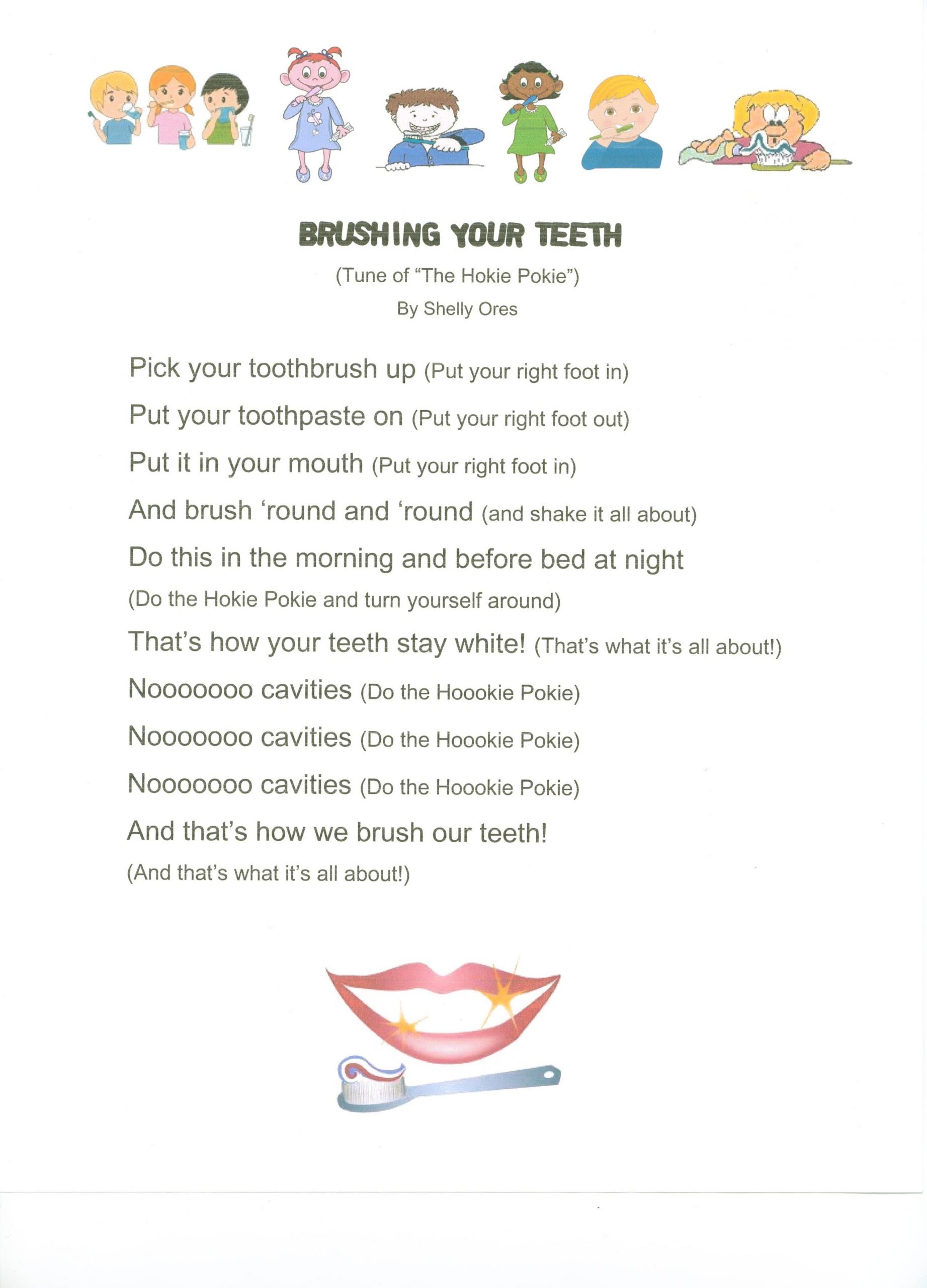 Brushing Your Teeth Song (Tune Of The Hokie Pokie) Use In