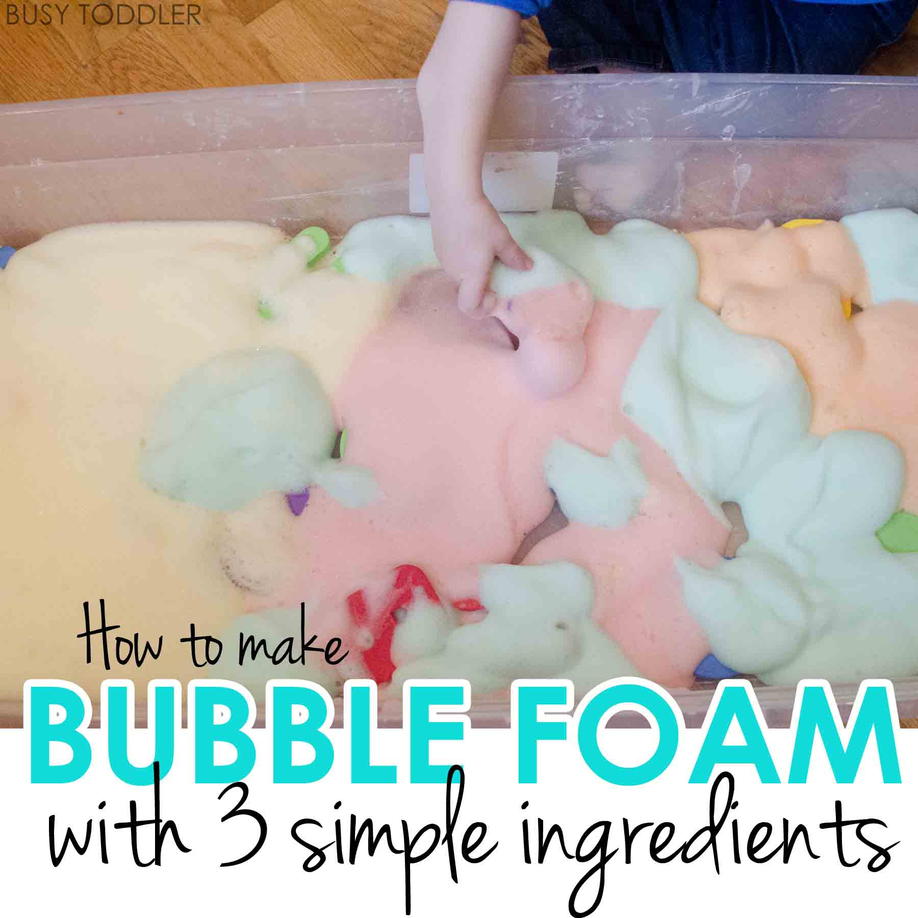Bubble Foam Sensory Activity - Busy Toddler