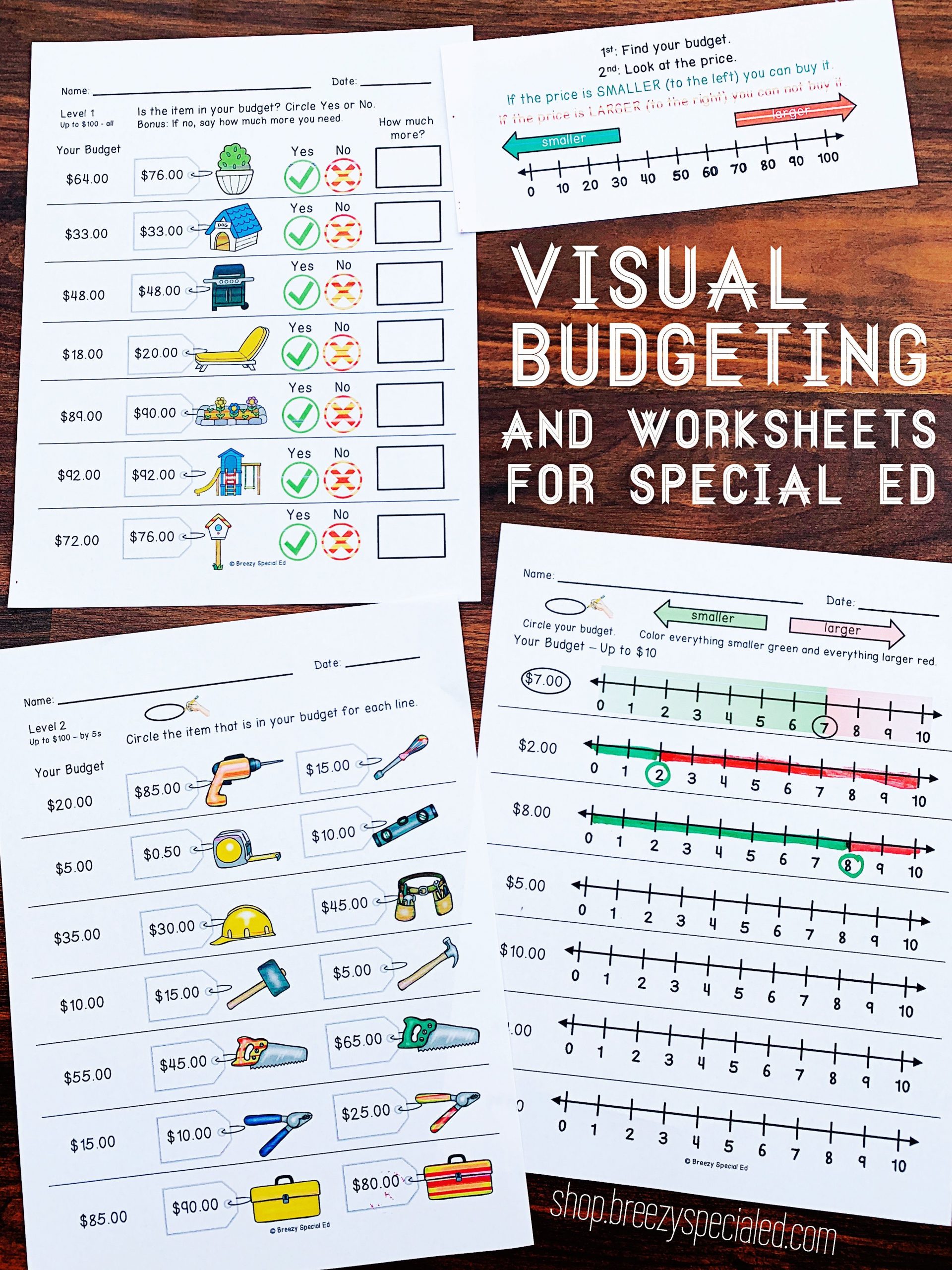 Budget Math Worksheets Free