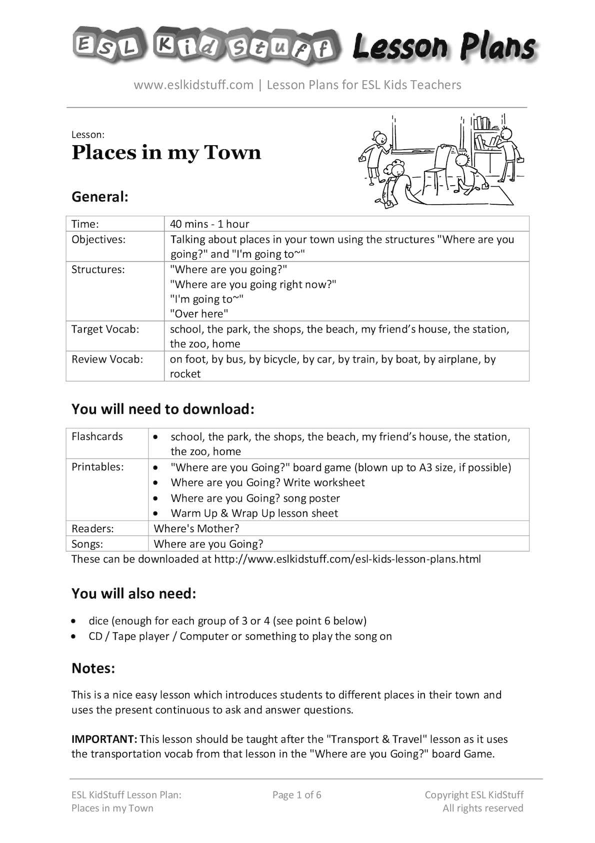 Calaméo - Places In My Town Lesson Plan