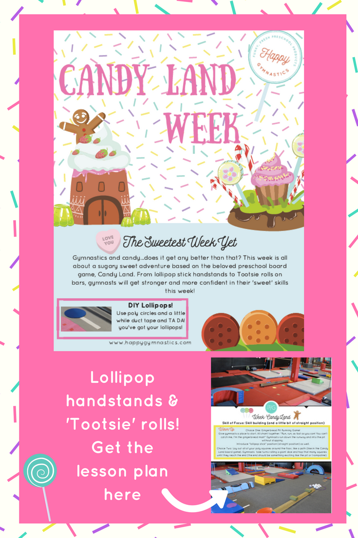 Candy Land Week | Preschool Gymnastics, Gymnastics Lessons