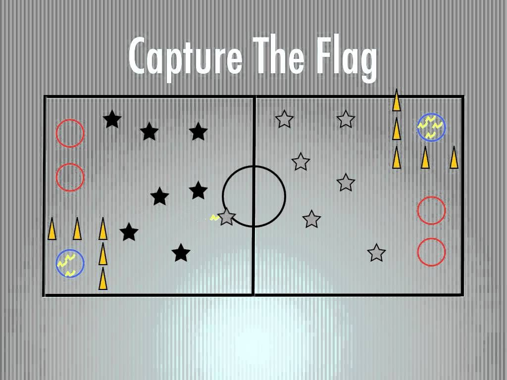 Capture The Flag Using Flag Football Belts. Teams Get Points