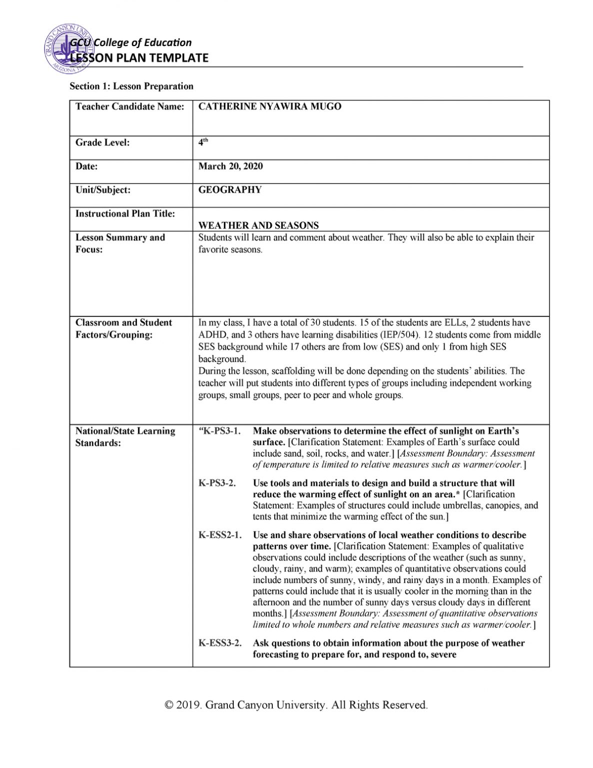 Coe Lesson Plan Template - Lesson Plans Learning