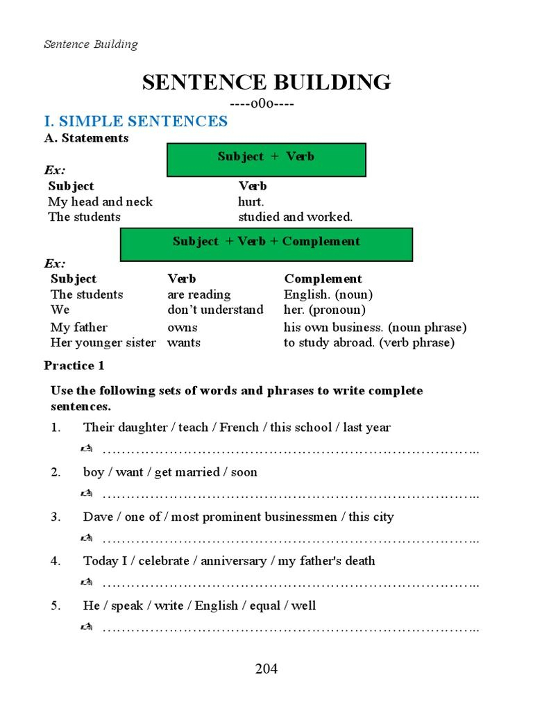 Common Sentence Structure | Root Words, Sentence Structure