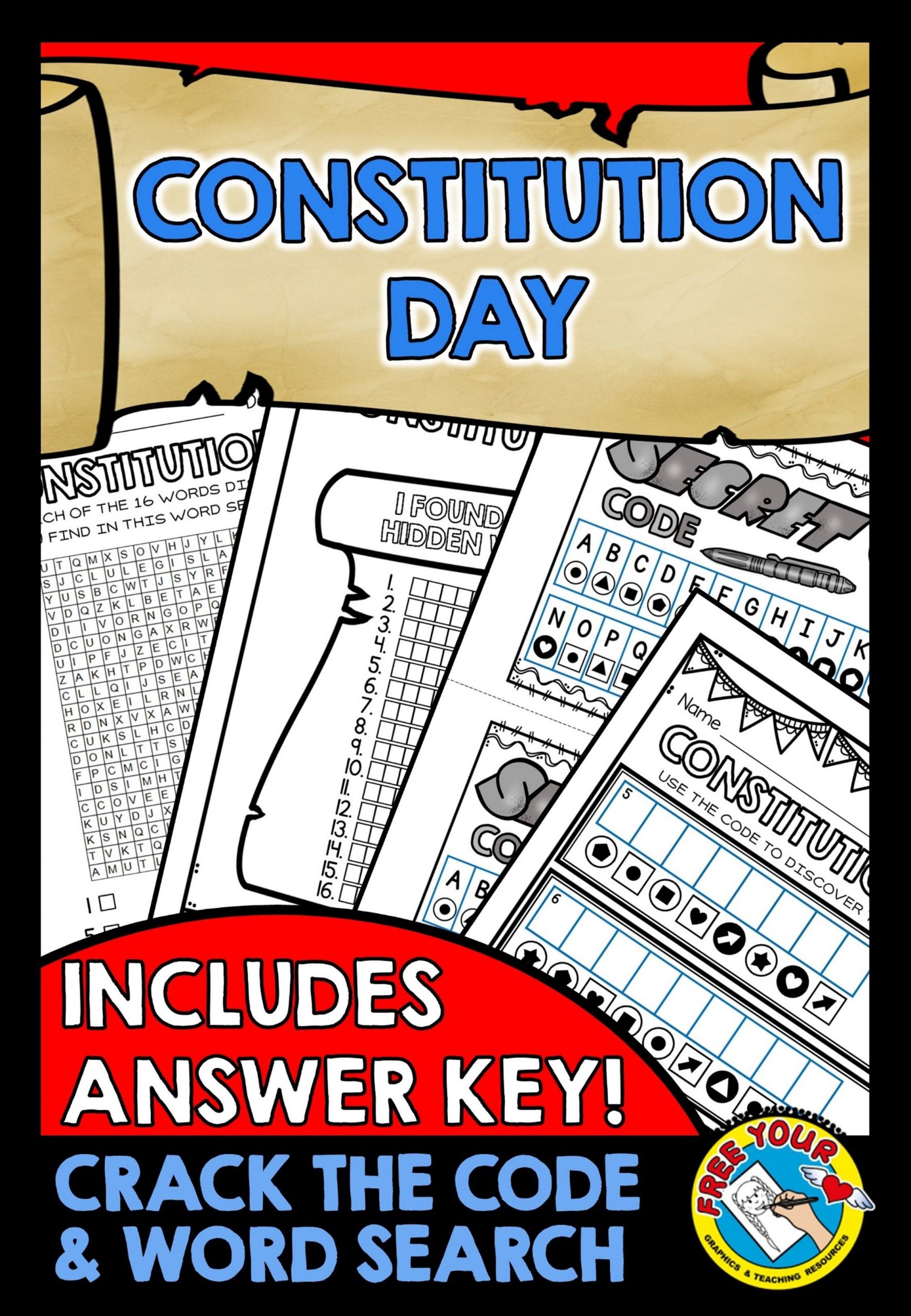Constitution Day Activities (Printables: Word Search And