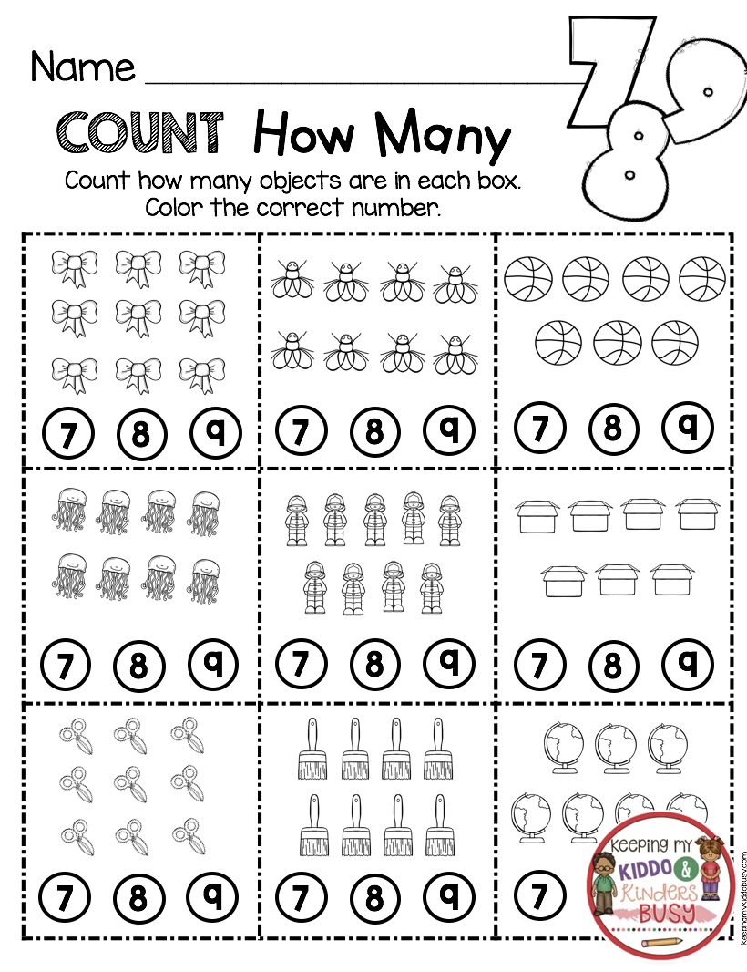 Counting And Cardinality Freebies | Numbers Kindergarten