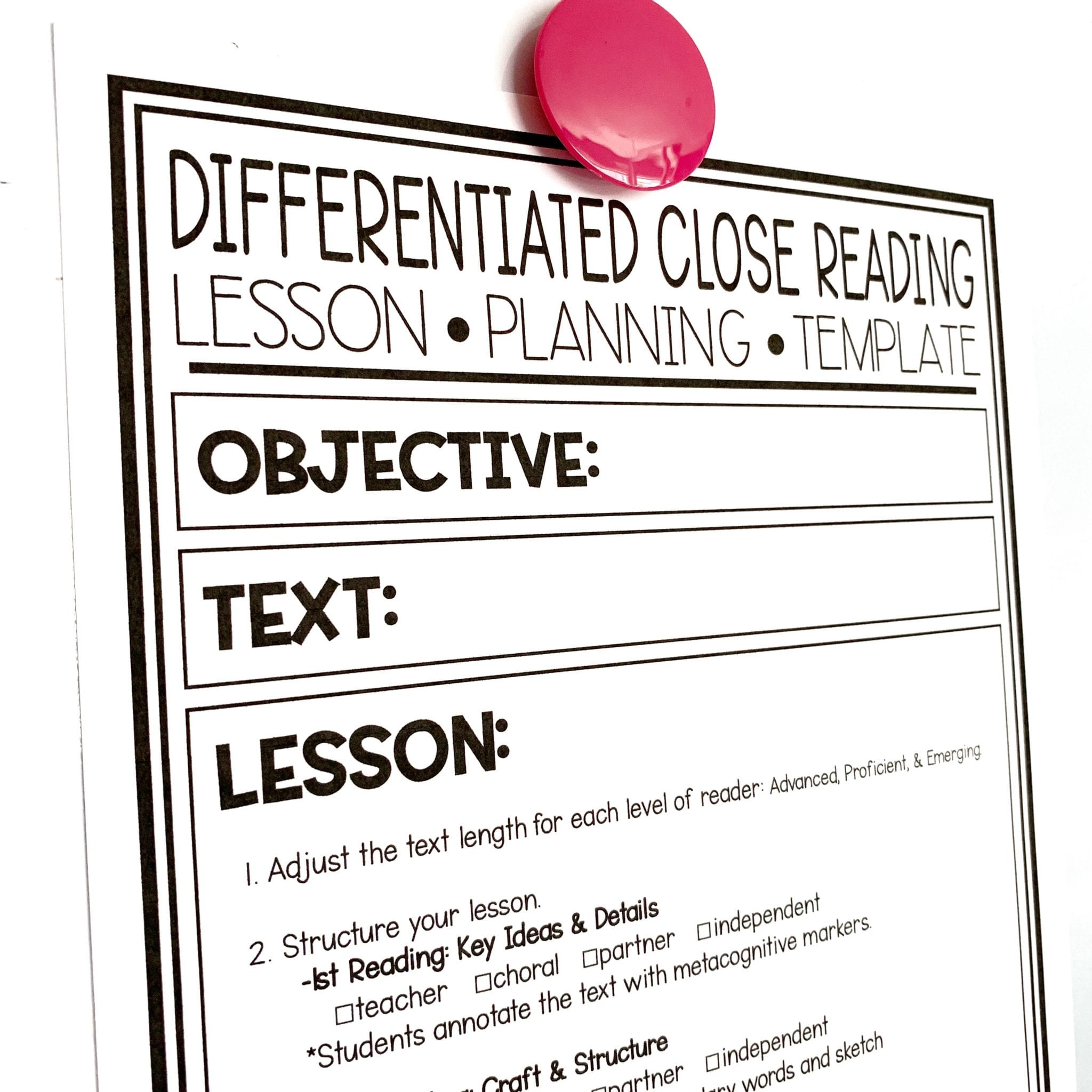 Create Your Own Differentiated Close Reading In Three Easy