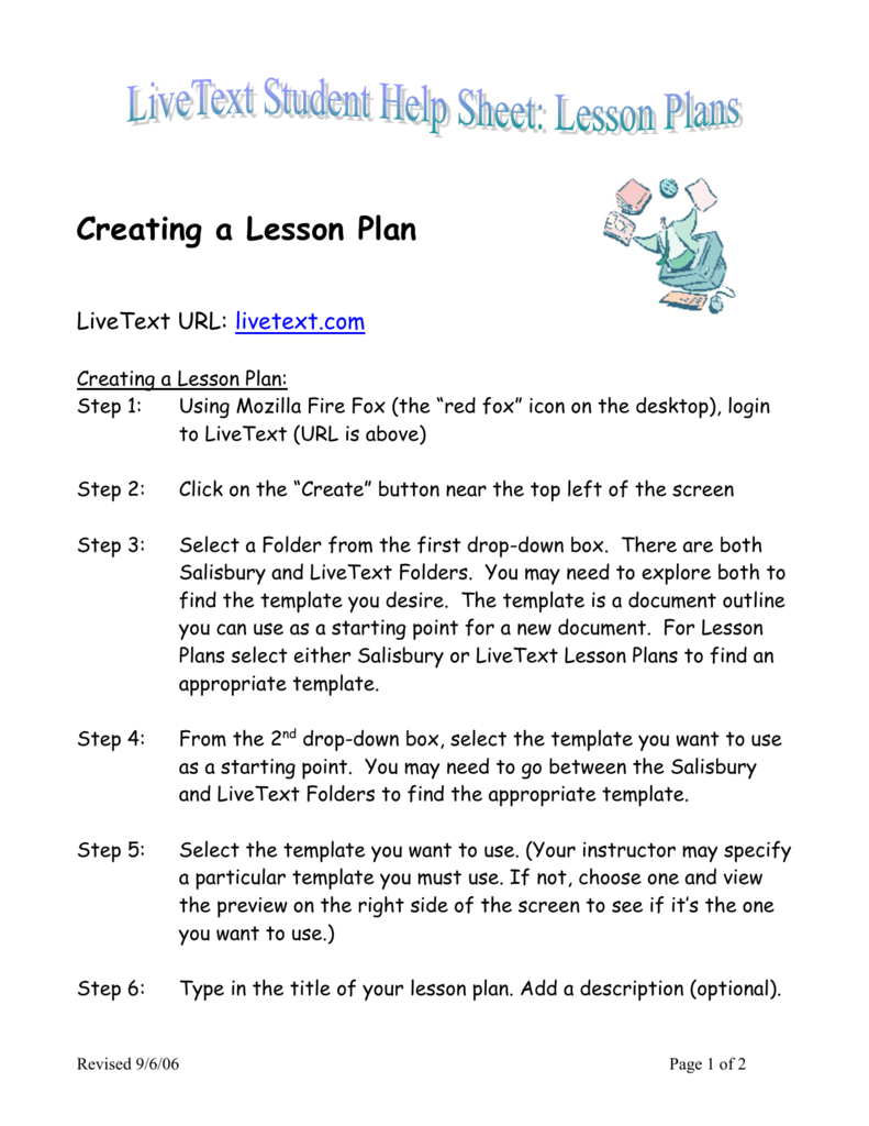 Creating A Lesson Plan