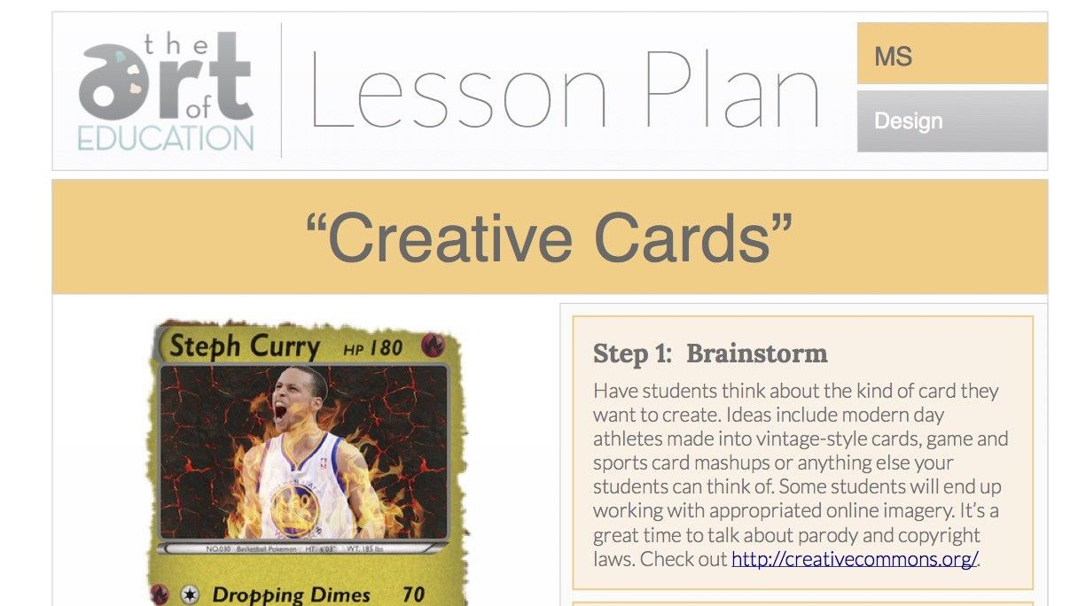 Creative Cards: Free Lesson Plan Download | Photoshop