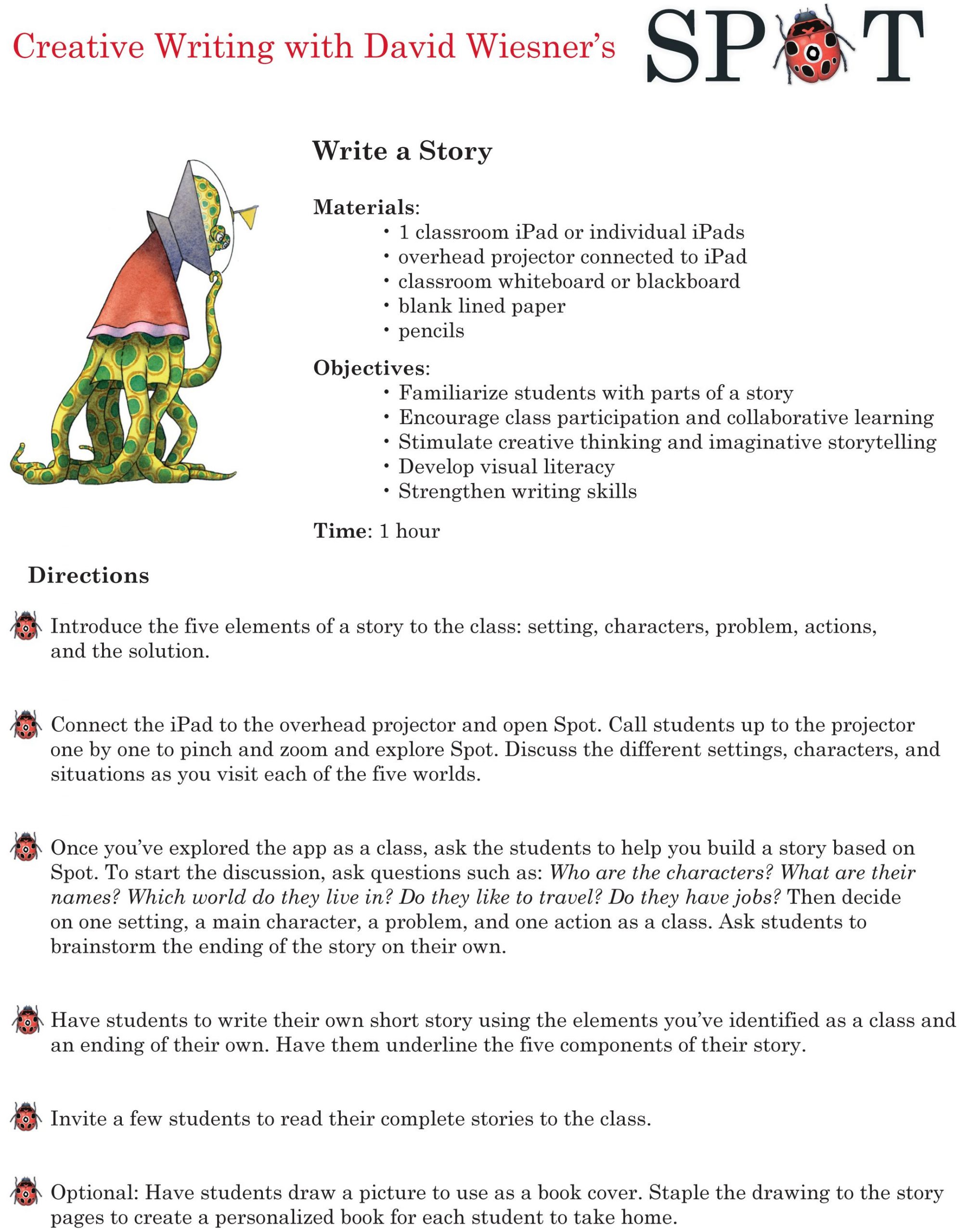 Creative Writing Lesson Plan With David Wiesner&amp;#039;s Spot