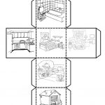 Cube With The Parts Of The House   English Esl Worksheets