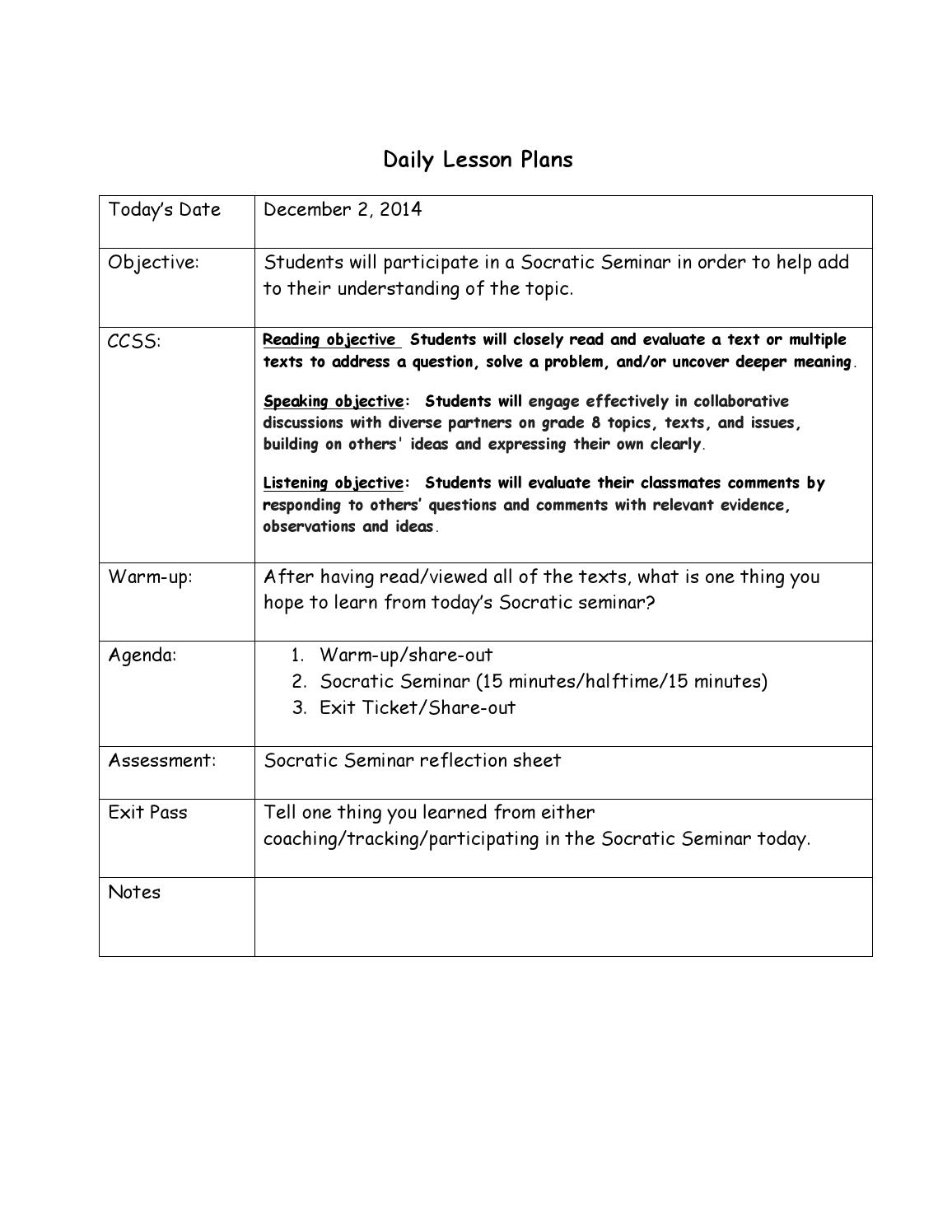 Daily Lesson Plan Human Impact On Environmentmiddlesoup