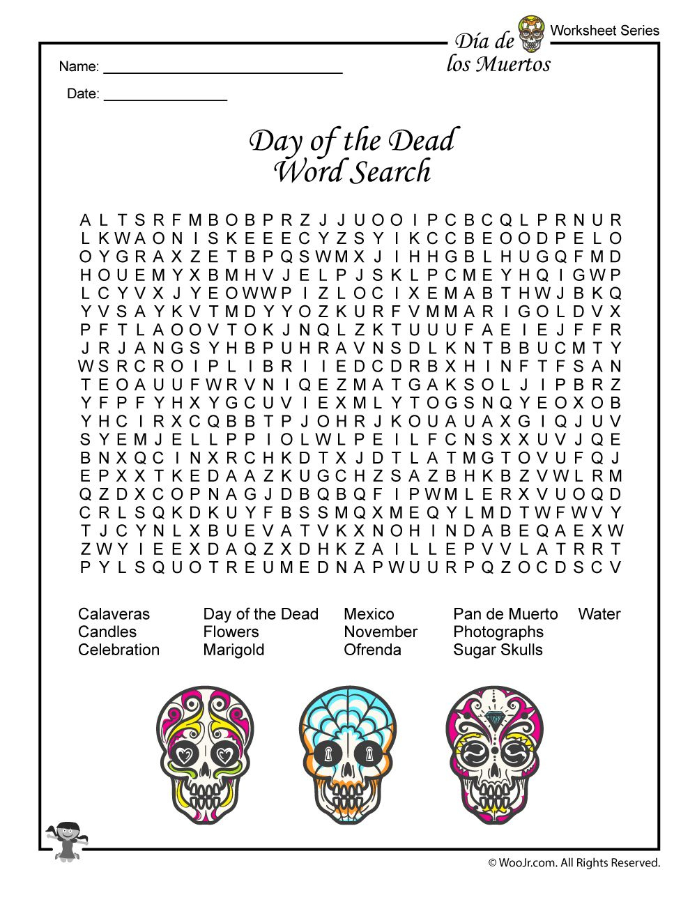 Day Of The Dead Activities, Worksheets &amp;amp; Lesson Plan | Day