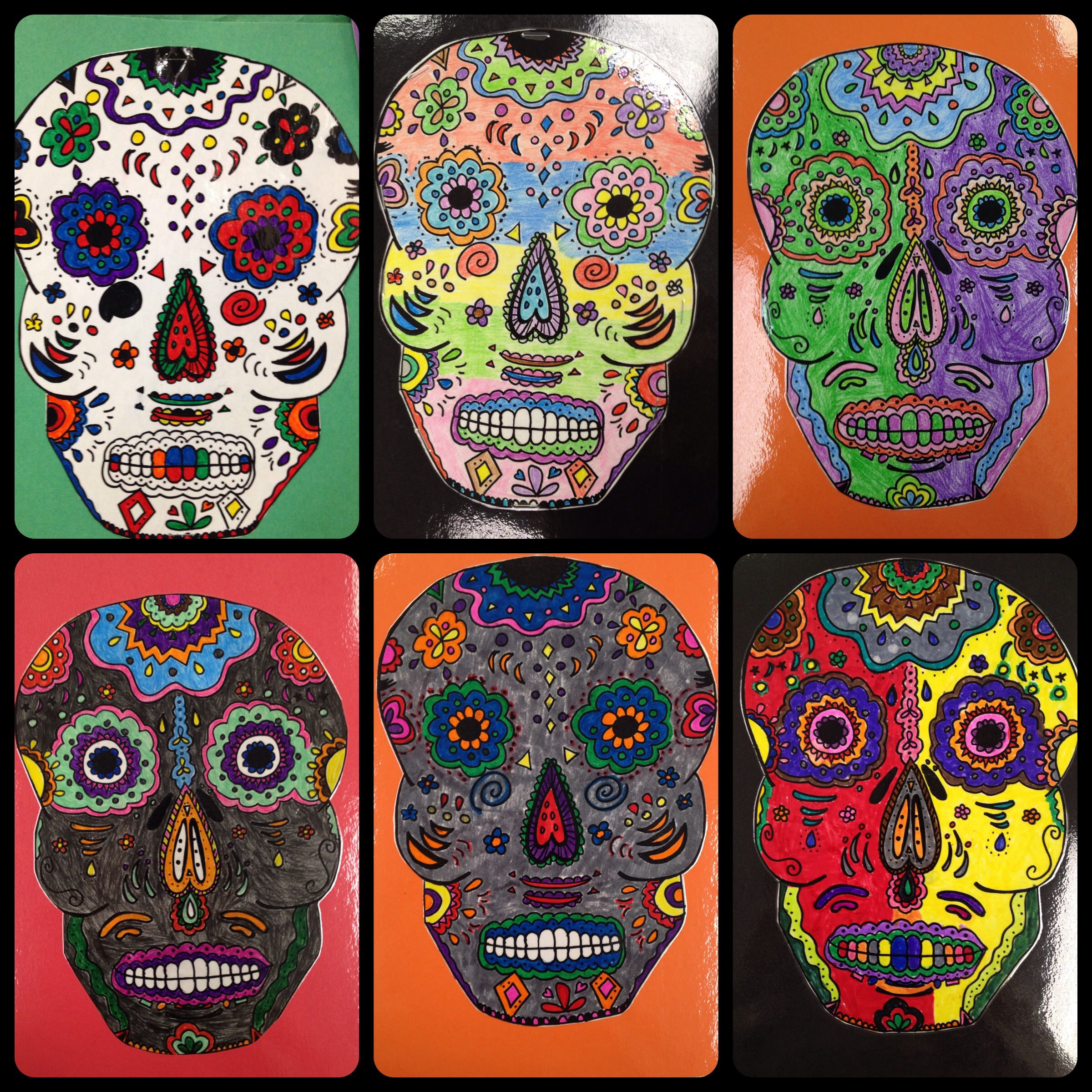 Day Of The Dead - Mexican Sugar Skulls - Dia De Los Muertos