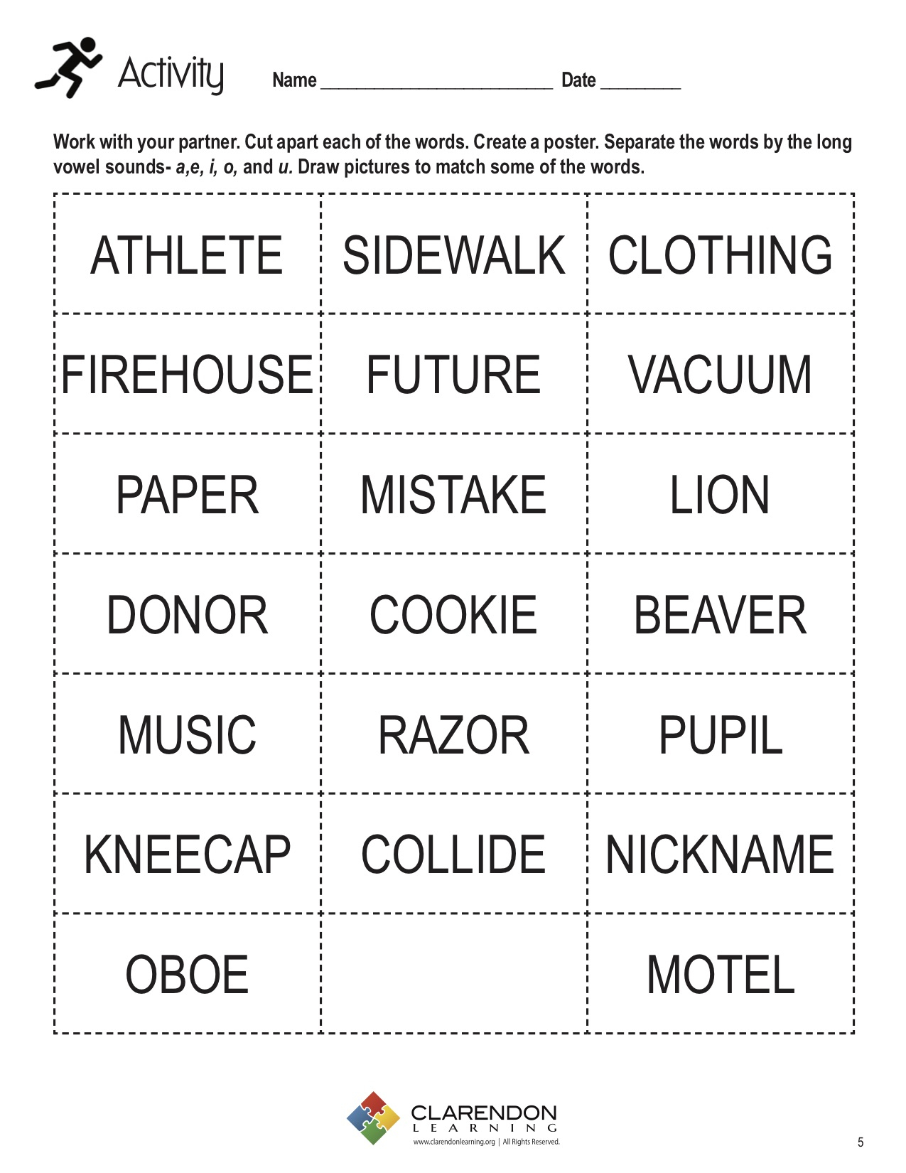 Decode 2-Syllable Long Vowel Words