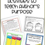 Digital And Print Activities To Teach Author's Purpose