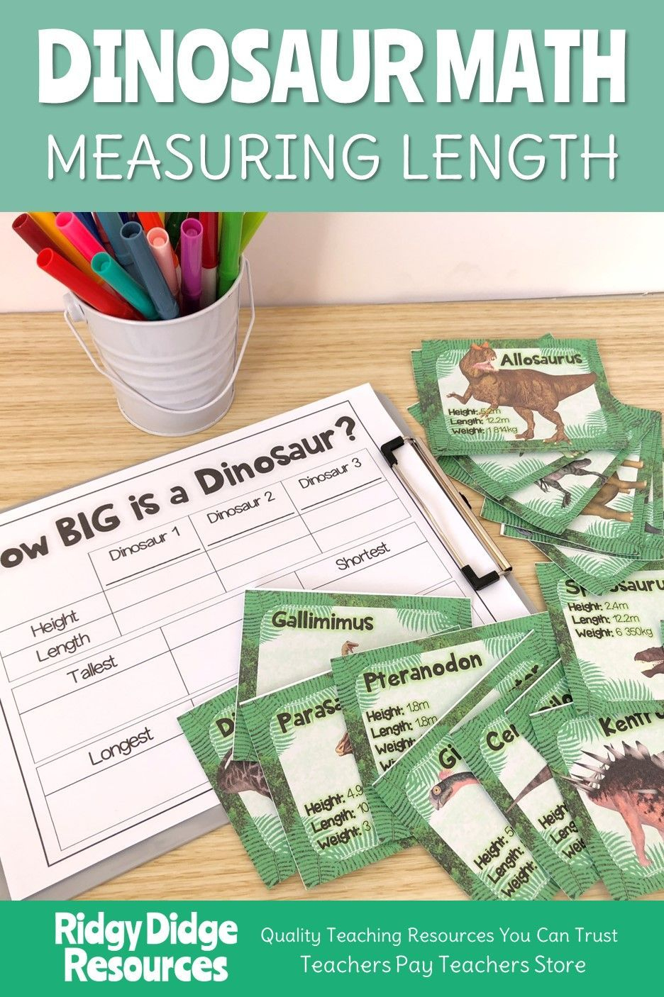 Dinosaur Measurement Of Length Lesson Plan And Posters