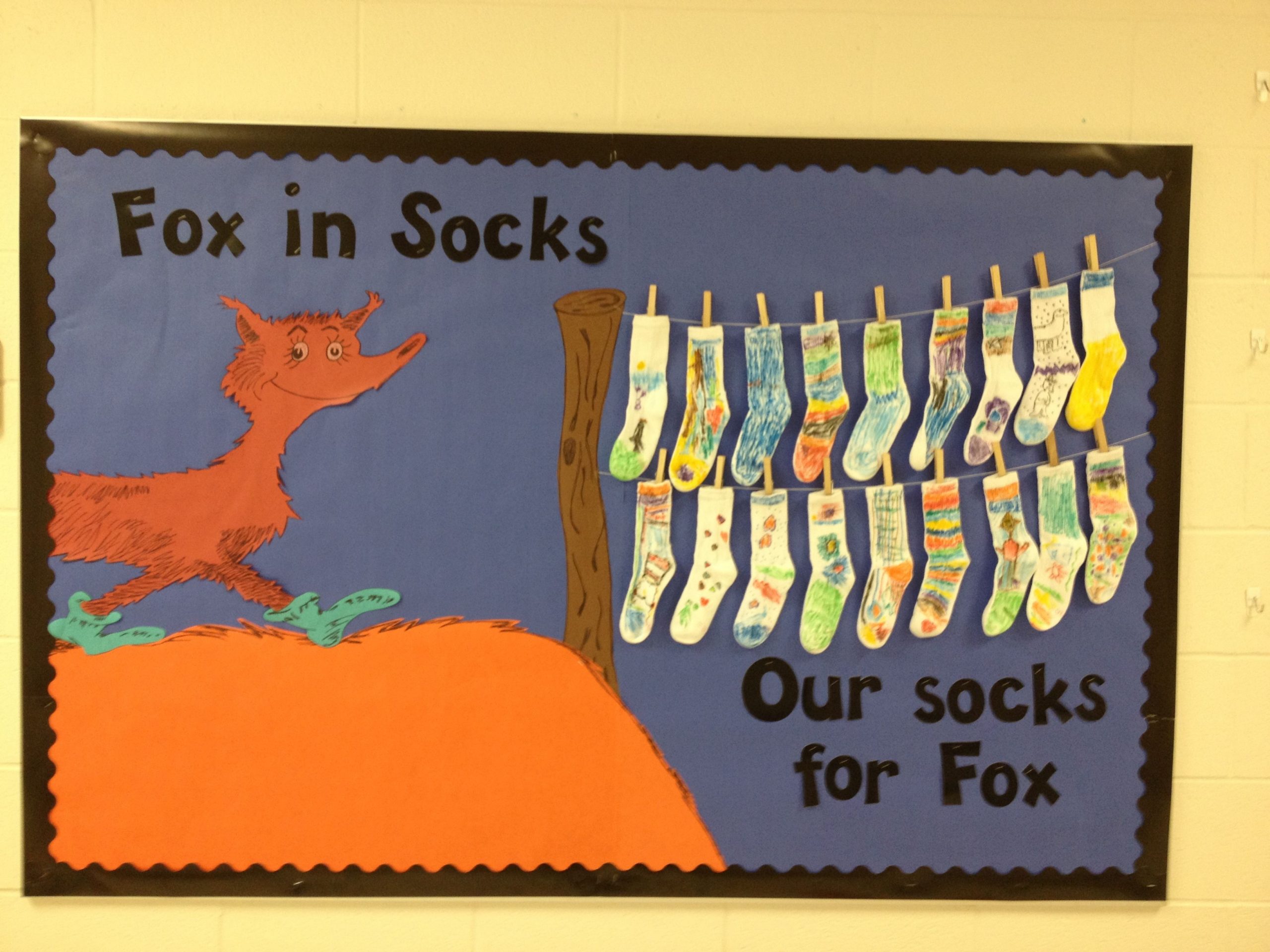 Dr. Seuss Bulletin Board/fox In Socks | Dr Seuss Activities