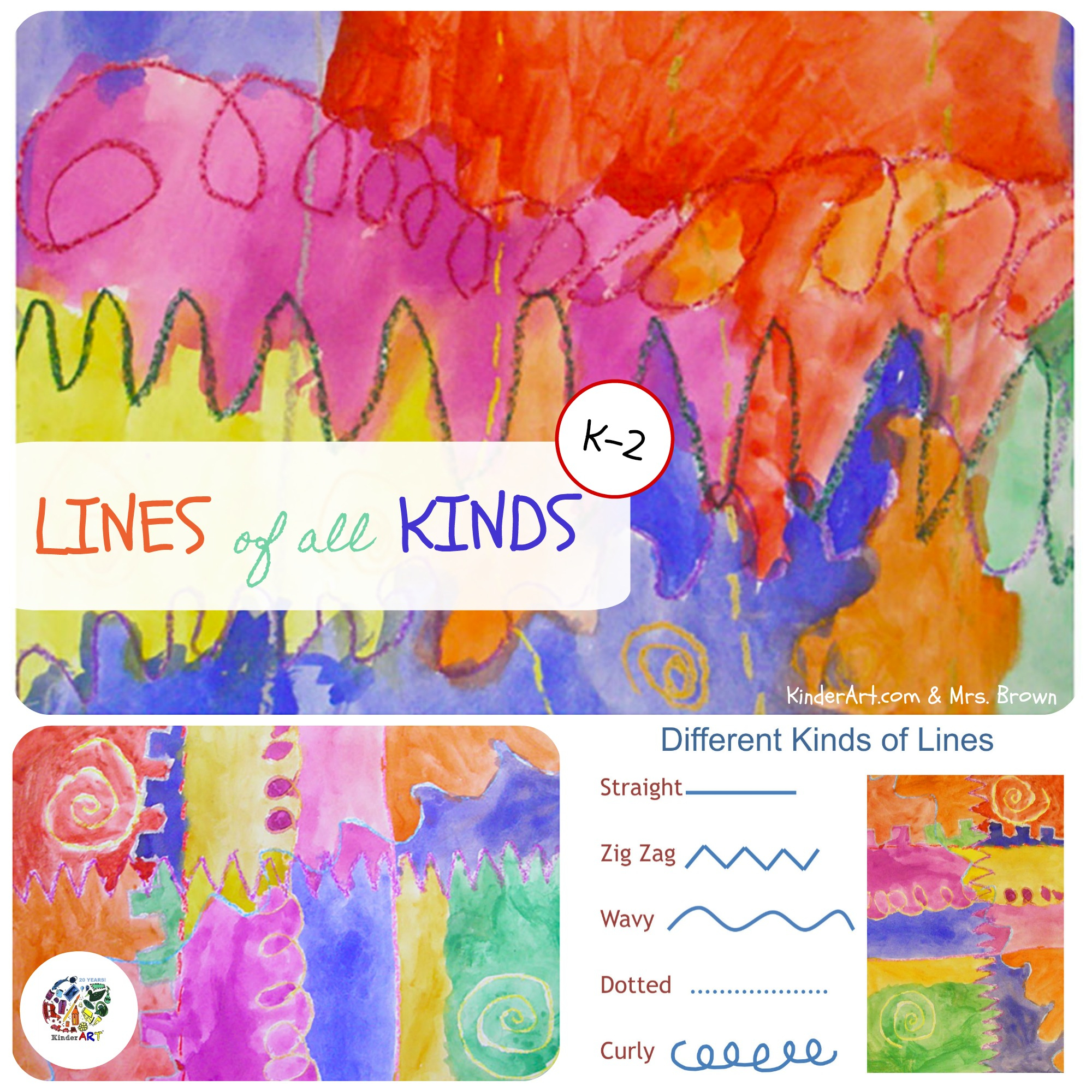 Drawing Lines Art Lesson Plan For Children - Kinderart