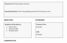 50 Minute Lesson Plan Template