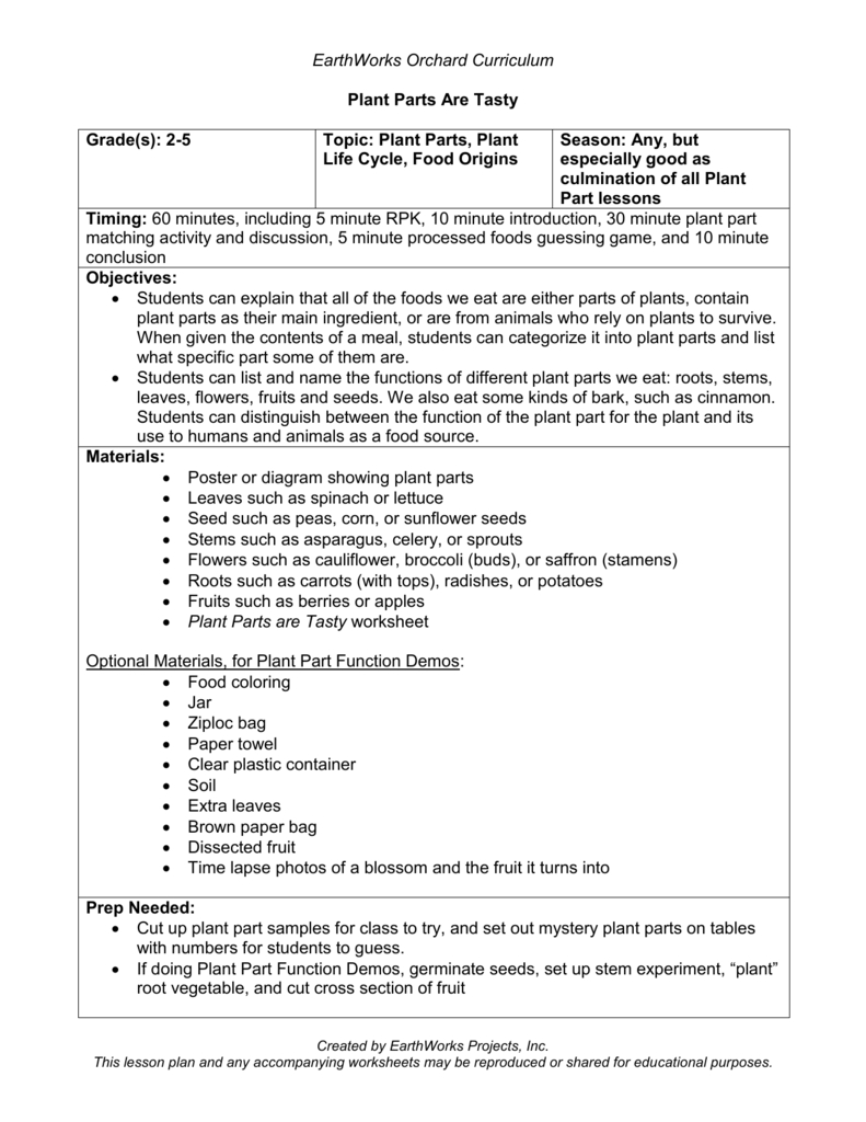 Earthworks Lesson Plan