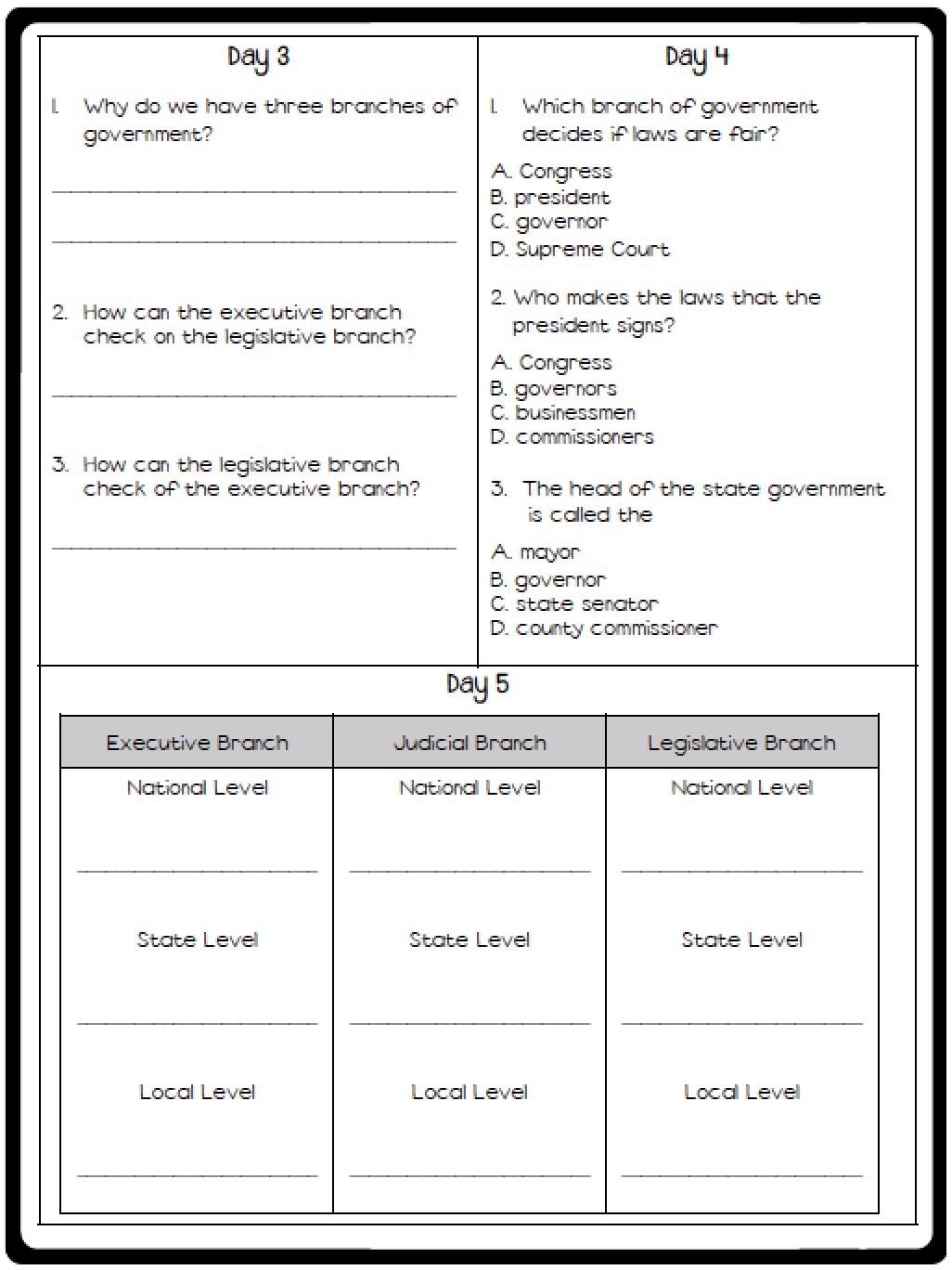 Educationjourney: Social Studies &amp;amp; Science Morning Work, A