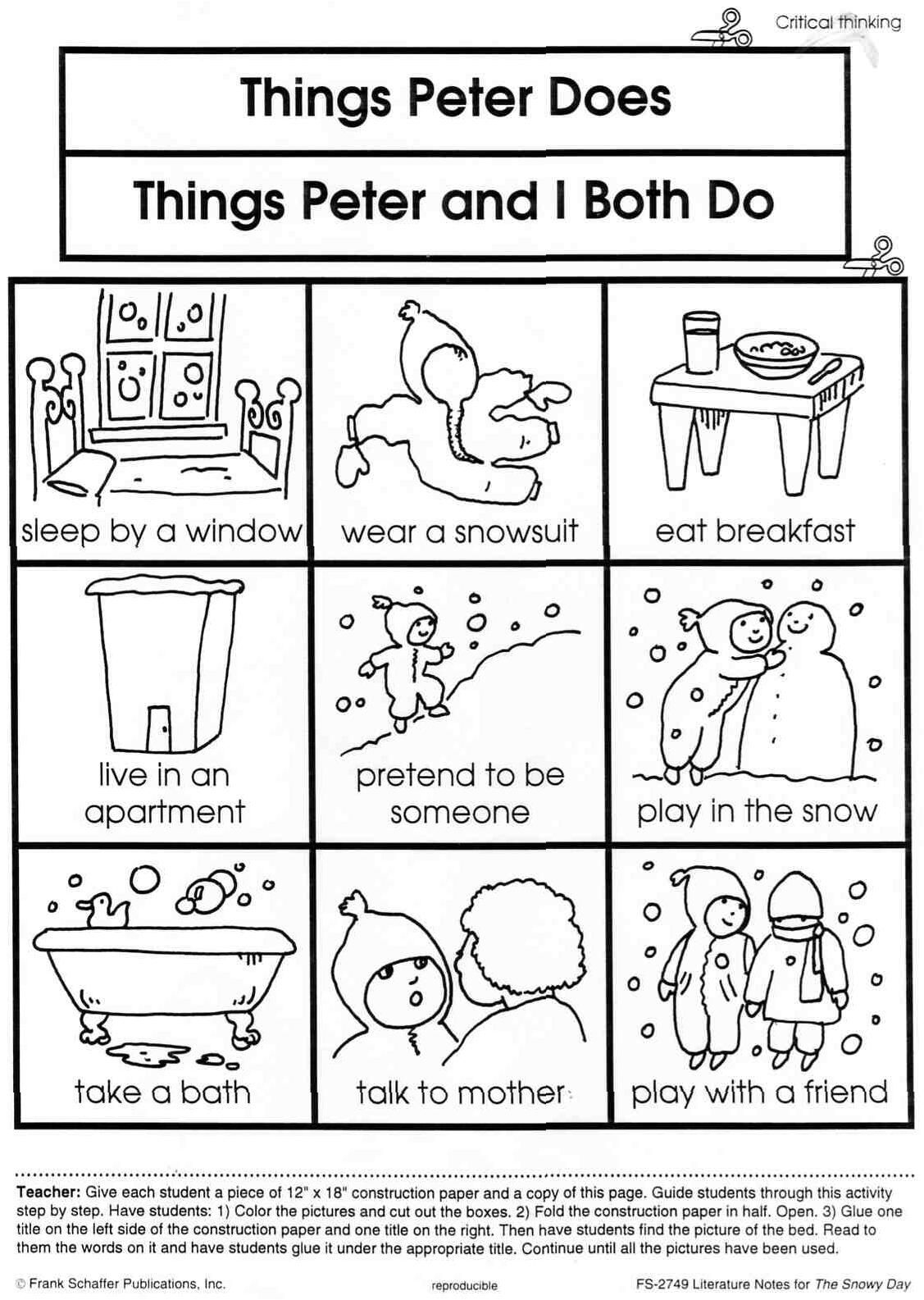 Ela Activities For The Snowy Day - Google Search | Ela