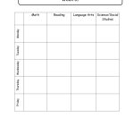 Elementary School Daily Schedule Template | Weekly Lesson