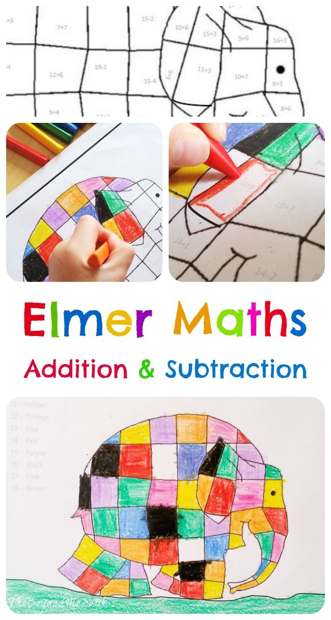 Elmer The Elephant Maths Activities (Free Downloadable