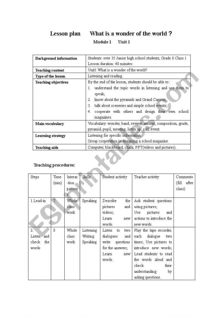 english-worksheets-a-lesson-plan-for-junior-high-school-lesson-plans