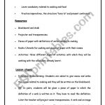 English Worksheets: Cooking Lesson Plan