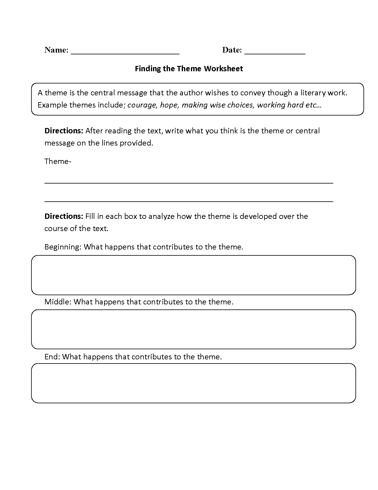 Englishlinx | Theme Worksheets