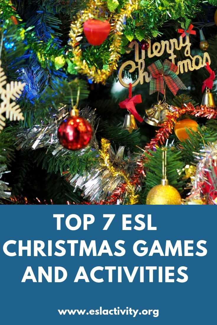 Esl Christmas Activities + Games, Worksheets, Vocabulary