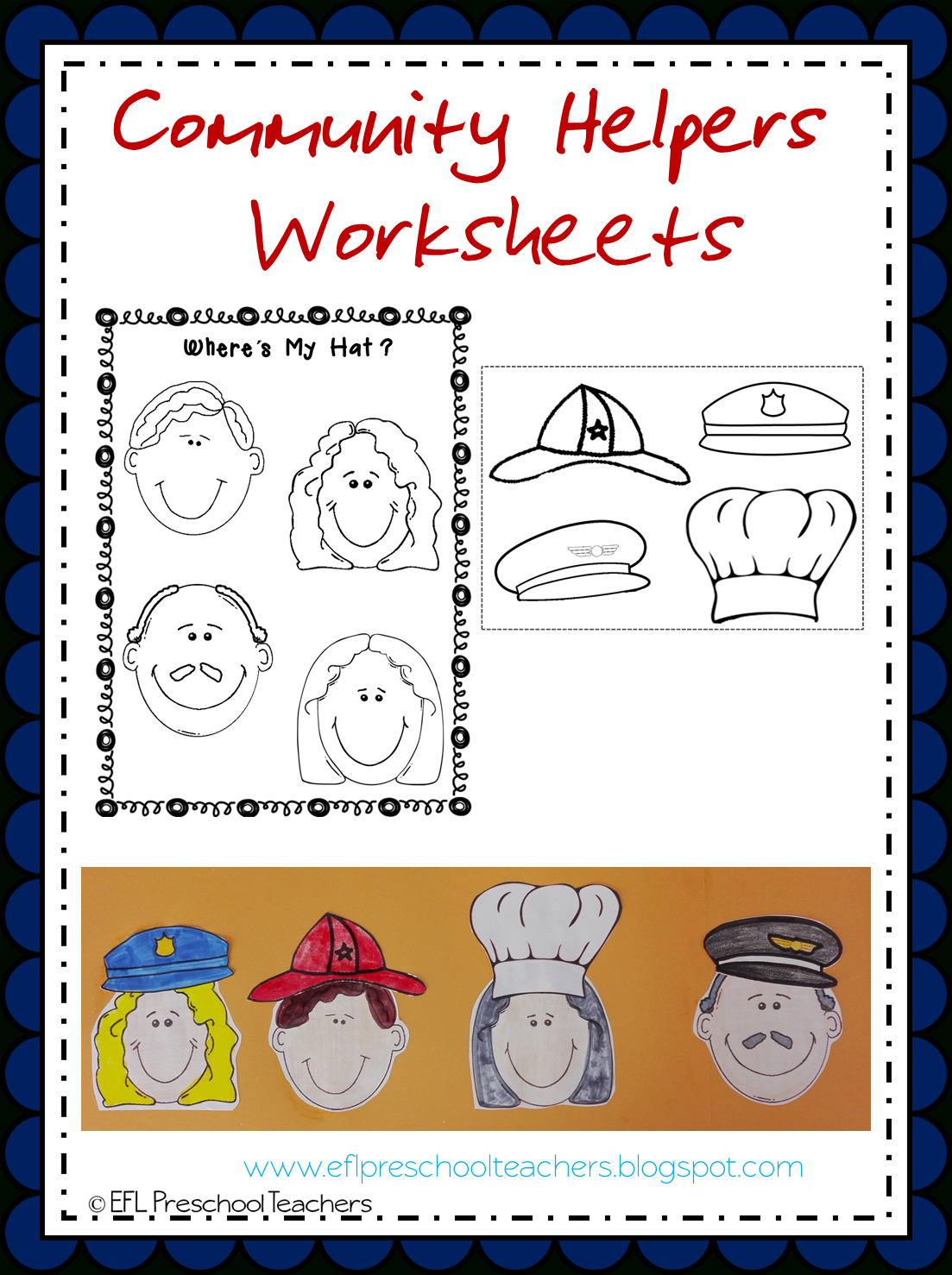 Esl/efl Preschool Teachers: Community Helpers Worksheets And