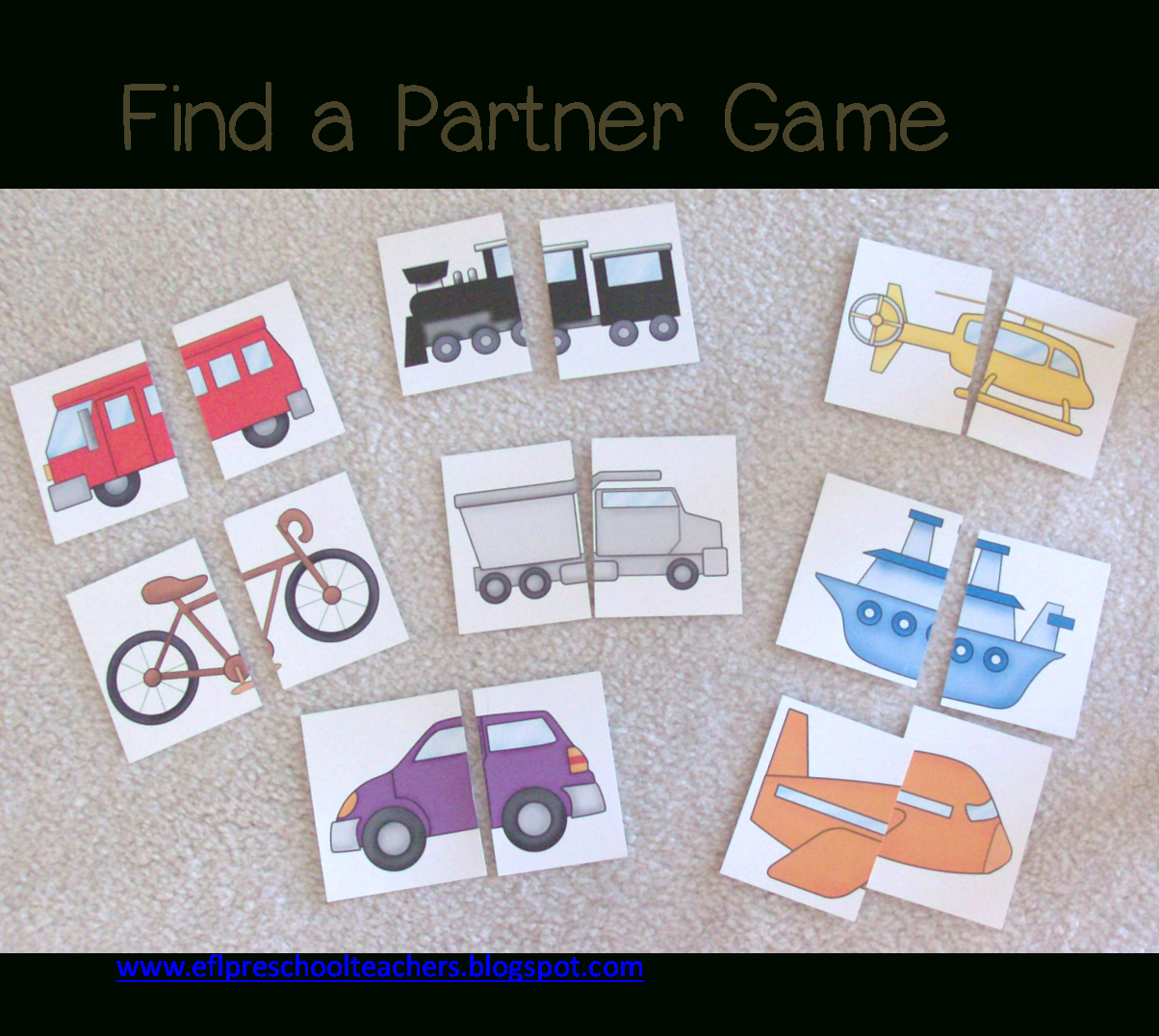 Esl/efl Preschool Teachers: Transportation Theme