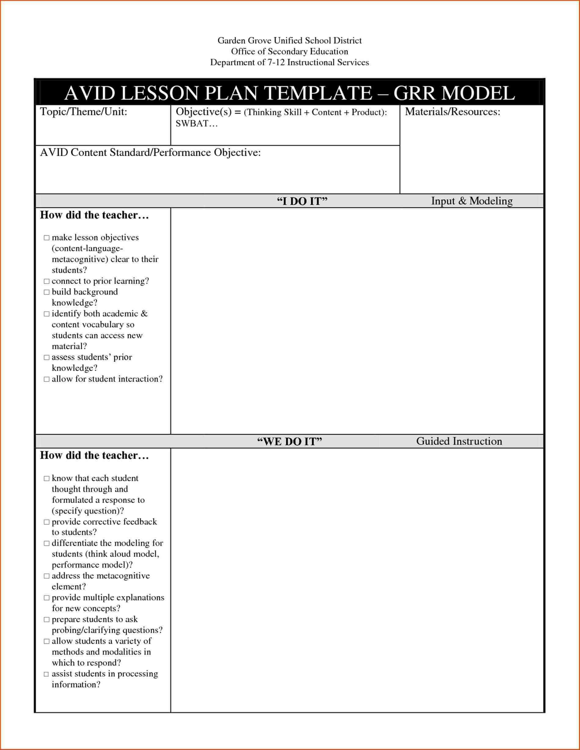 Esl Lesson Plan Template Word | Lesson Plan Templates, High