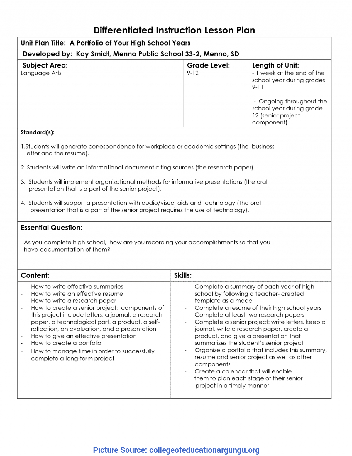 Excellent Differentiated Instruction Lesson Plans 39 Tiered